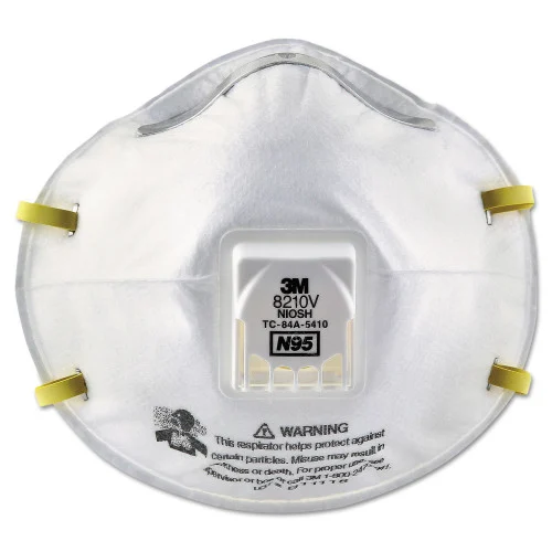 3M Particulate Respirator 8210V, N95, Cool Flow Valve, Standard Size, 10Box (MMM8210V)