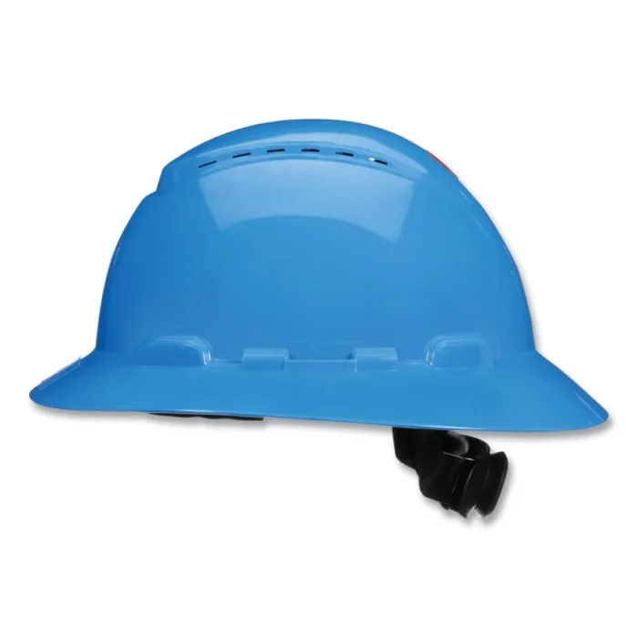 3M SecureFit H-Series Hard Hats, H-800 Vented Hat with UV Indicator, 4-Point Pressure Diffusion Ratchet Suspension, Blue (MMMH803SFVUV)