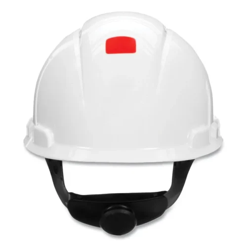 3M SecureFit Hard Hat with Uvicator, Four-Point Ratchet Suspension, White (MMMH701SFRUV)