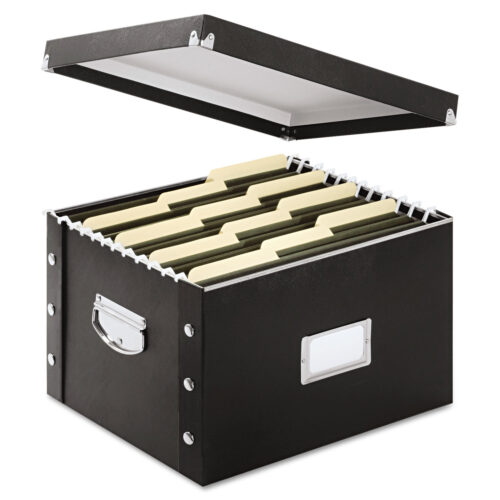 Snap-N-Store File Box, Letter/Legal Files, 16.25" x 9.75" x 13.25", Black (IDESNS01536)