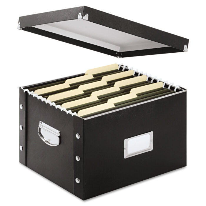 Snap-N-Store File Box, Letter/Legal Files, 16.25" x 9.75" x 13.25", Black (IDESNS01536)