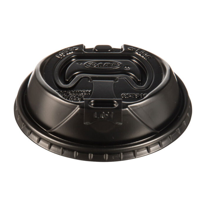 Dart Optima Reclosable Lids for Hot Paper Cups, Fits 10 oz to 24 oz Cups, Black, 1,000/Carton (SCCOPT316B)