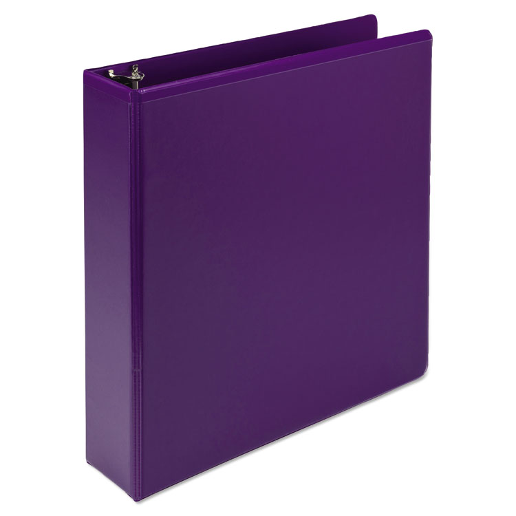 Samsill Earth’s Choice Plant-Based Durable Fashion View Binder, 3 Rings, 2" Capacity, 11 x 8.5, Purple, 2/Pack (SAMU86608)