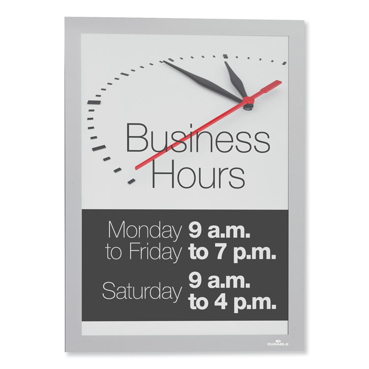 DURAFRAME SUN Sign Holder, 11 x 17, Silver Frame, 2/Pack (DBL400123)