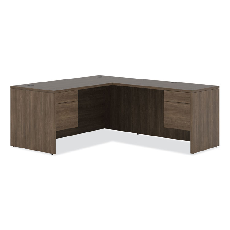 HON 10500 Series "L" Workstation Left Pedestal Desk with 3/4 Height Pedestal, 66" x 30" x 29.5", Pinnacle (HON10584LPINC)
