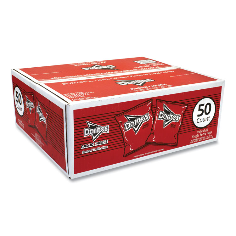 Doritos Nacho Cheese Tortilla Chips, 1 oz Snack Bag, 50/Carton (GRR22000475)