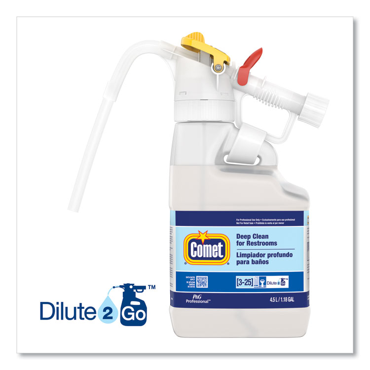 P&G Professional Dilute 2 Go, Comet Deep Clean for Restrooms, Fresh Scent, , 4.5 L Jug, 1/Carton (PGC86678)