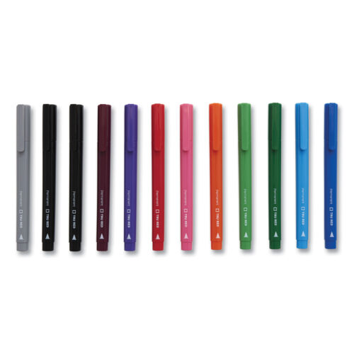 BIC Intensity Fine Tip Permanent Marker, Fine Bullet Tip, Assorted Colors, 12/Set (BICGPMAP12ASST)