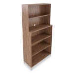 Union & Scale Essentials Laminate Bookcase, Five-Shelf, 35.8w x 14.9d x 72h, Espresso (UOS24398972)