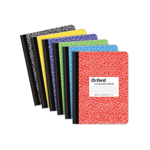 TOPS Composition Book, Wide/Legal Rule, Randomly Assorted Marble Cover, (100) 9.75 x 7.5 Sheets (TOP63794)
