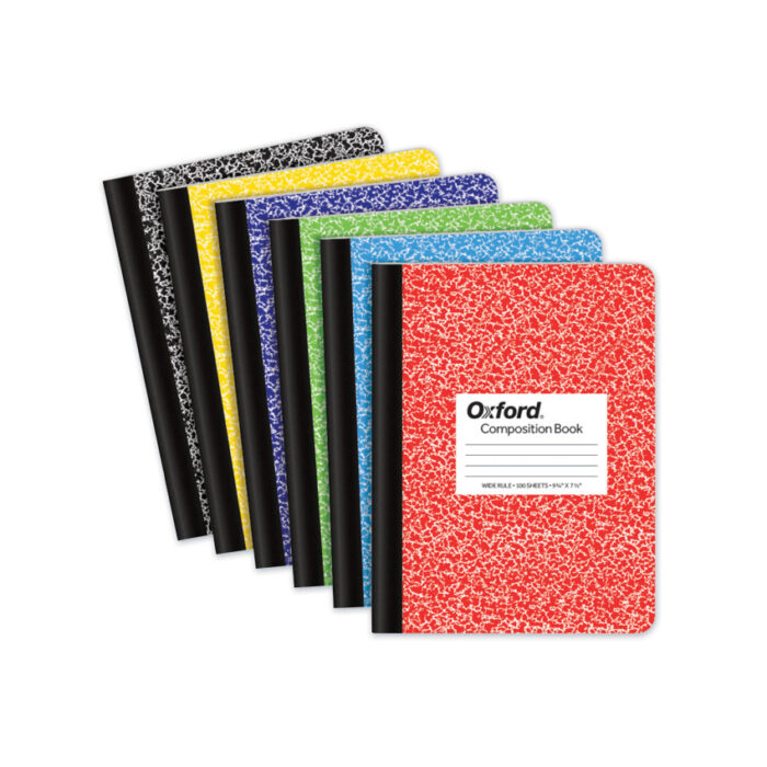 TOPS Composition Book, Wide/Legal Rule, Randomly Assorted Marble Cover, (100) 9.75 x 7.5 Sheets (TOP63794)