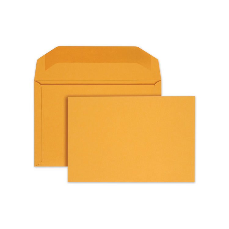 Quality Park Open-Side Booklet Envelope, #15, Hub Flap, Gummed Closure, 10 x 15, Manila, 100/Box (QUA54416)