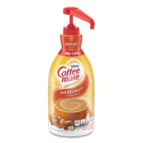 Coffee mate Liquid Coffee Creamer, Hazelnut, 1500mL Pump Bottle (NES31831)