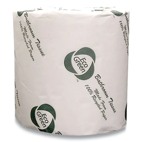 Eco Green Recycled 2-Ply Standard Toilet Paper, Septic Safe, White, 600 Sheets/Roll, 48 Rolls/Carton (APAEBW680)