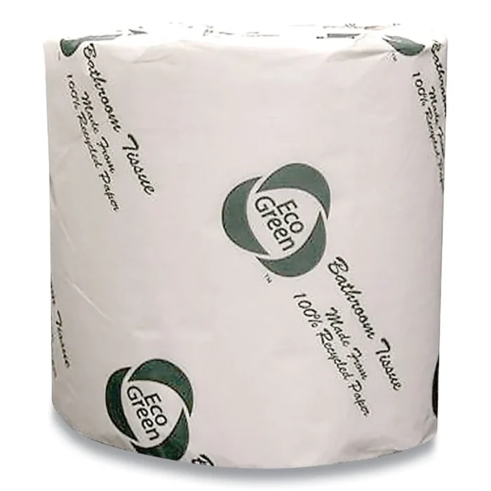 Eco Green Recycled 2-Ply Standard Toilet Paper, Septic Safe, White, 600 Sheets/Roll, 48 Rolls/Carton (APAEBW680)