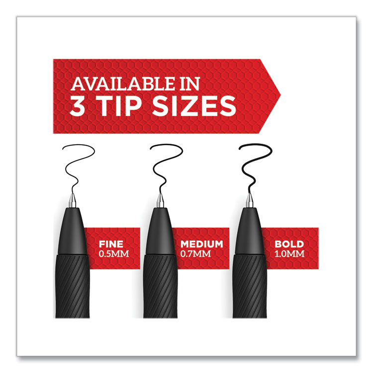 Sharpie S-Gel High-Performance Gel Pen, Retractable, Fine 0.5 mm, Blue Ink, Black Barrel, 4/Pack (SAN2116200)
