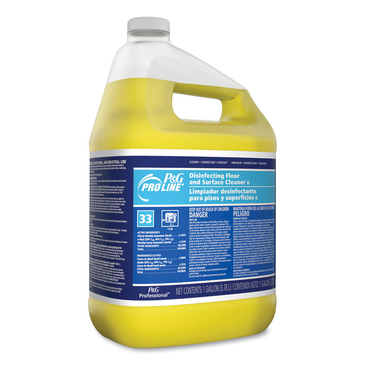 PROCTER & GAMBLE Pro Line Disinfectant Floor Cleaner, Fresh Scent, Liquid, 1 gal Bottle, 4/Carton (PPL02039)