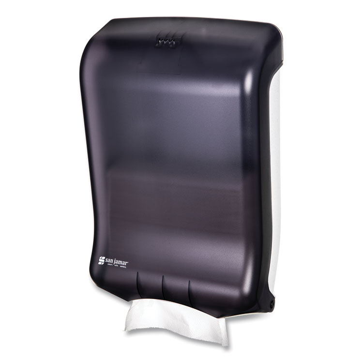 San Jamar Ultrafold Multifold/C-Fold Towel Dispenser, Classic, 11.75 x 6.25 x 18, Black Pearl (SJMT1700TBK)
