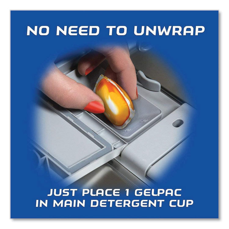 FINISH Dish Detergent Gelpacs, Orange Scent, 32/Box (RAC81053)