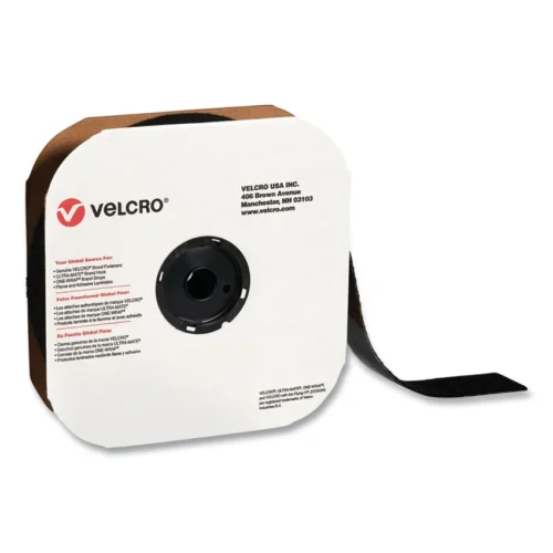 VELCRO Brand Sticky-Back Fasteners, Loop Side, 2" x 75 ft, Black (VEK191195)