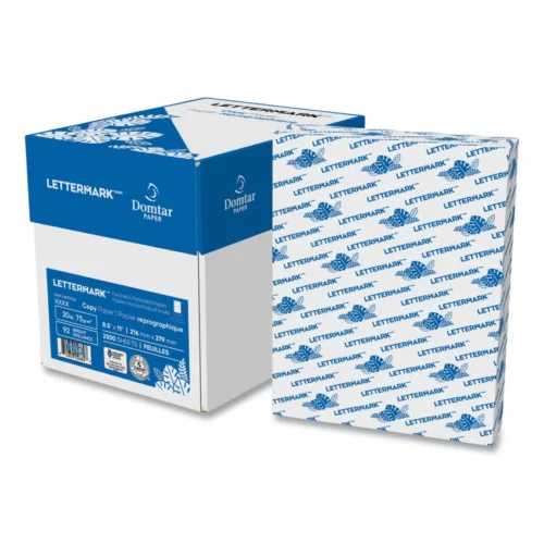 Lettermark Custom Cut-Sheet Copy Paper, 92 Bright, 5-Hole Side Punched, 20 lb Bond Weight, 8.5 x 11, White, 500/Ream (DMR851151)