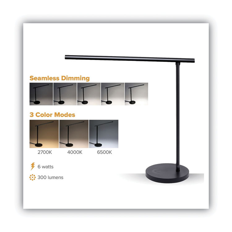 Bostitch Folding LED Desk and Table Lamp, Black (BOSVLED1826BLK)