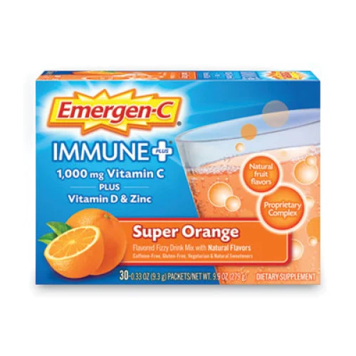 Emergen-C Immune+ Formula, 0.33 oz, Super Orange, 30 Packets (PFYF85898100042)