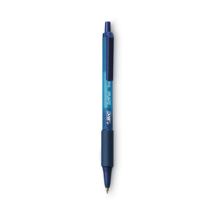 BIC Soft Feel Ballpoint Pen Value Pack, Retractable, Medium 1 mm, Blue Ink, Blue Barrel, 36/Pack (BICSCSM361BE)