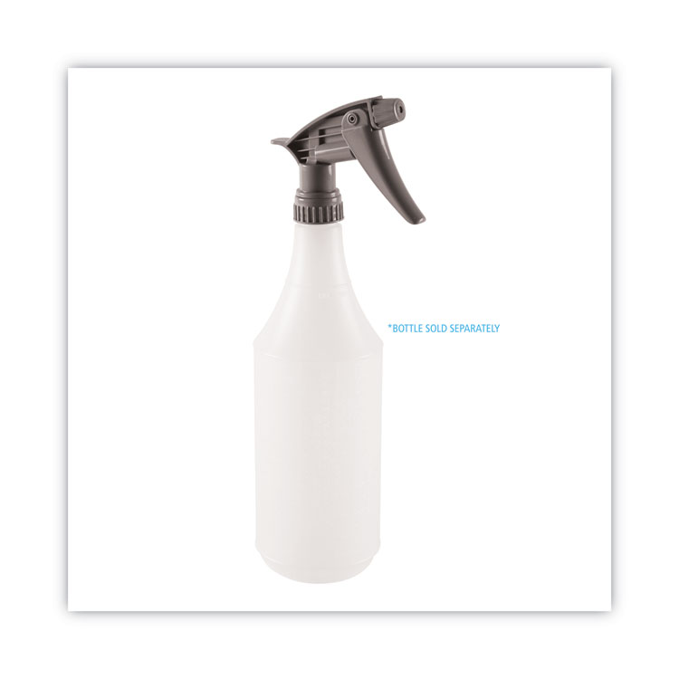 Boardwalk Chemical-Resistant Trigger Sprayer 320CR, 9.5" Tube, Gray, 24/Carton (BWK72109)