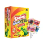Charms Sweet and Sour Pop, Assorted Flavors, 0.63 oz, 48/Carton (GRR20900128)