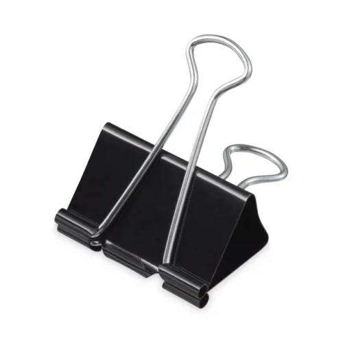 Universal Binder Clip Zip-Seal Bag Value Pack, Mini, Black/Silver, 144/Pack (UNV10199VP)
