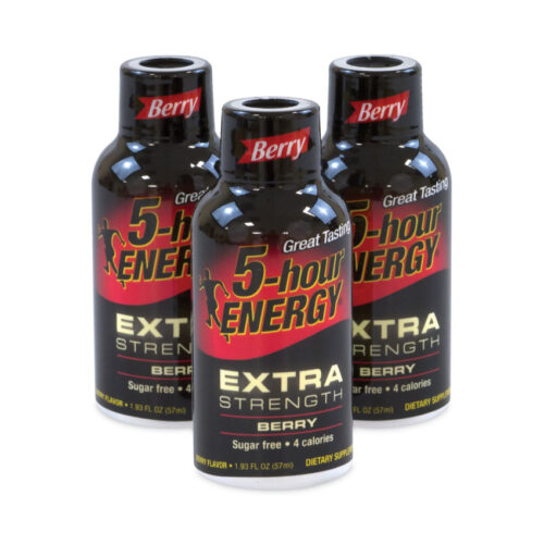 5-hour ENERGY Extra Strength Energy Drink, Berry, 1.93 oz Bottle, 24/Carton (GRR22000631)