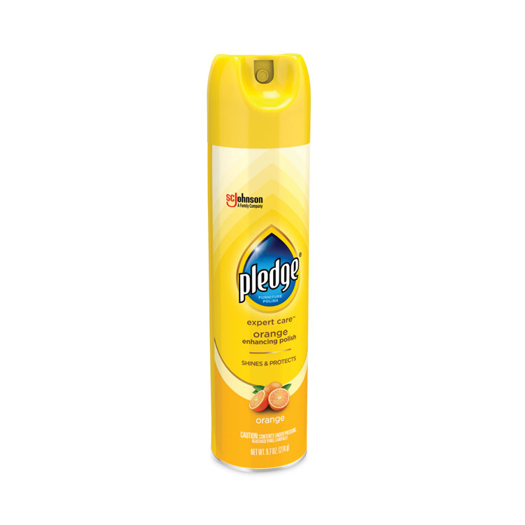 Pledge Furniture Polish, Orange Clean Scent, 9.7 oz Aerosol Spray (SJN336385EA)