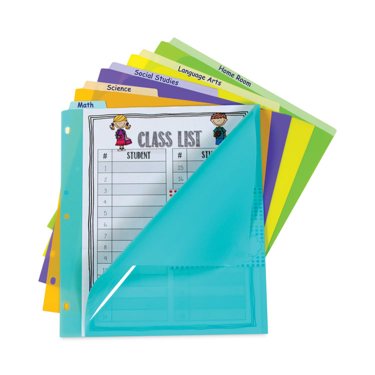C-Line Index Dividers with Vertical Tab, 5-Tab, 11.5 x 10, Assorted, 1 Set (CLI07150)