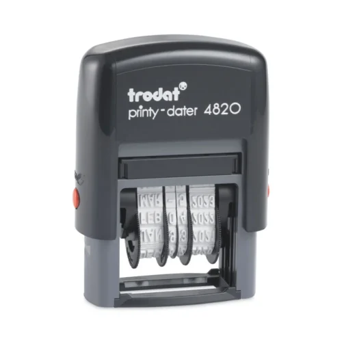 Trodat Printy Economy Date Stamp, Self-Inking, 1.63" x 0.38", Black (USSE4820)