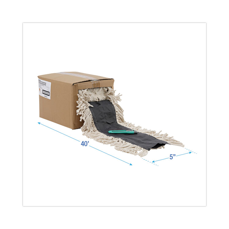 Boardwalk Flash Forty Disposable Dustmop, Cotton, 5", Natural (BWKFF40)