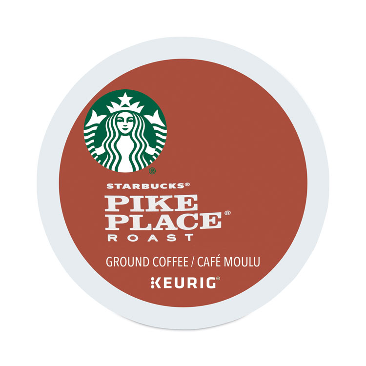 Starbucks Pike Place Coffee K-Cups Pack, 24/Box, 4 Box/Carton (SBK011111156CT)