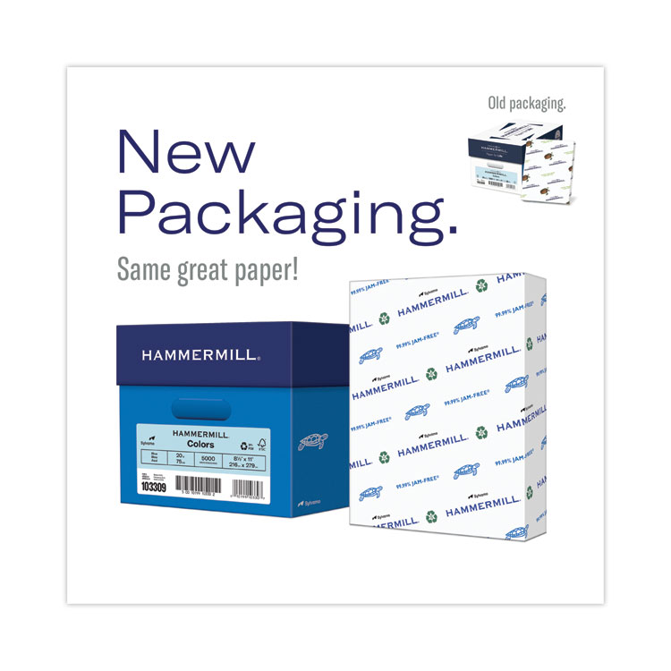 Hammermill Colors Print Paper, 20 lb Bond Weight, 8.5 x 11, Green, 500 Sheets/Ream, 10 Reams/Carton (HAM103366CT)