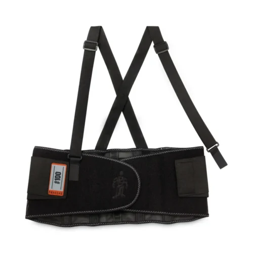 ergodyne ProFlex 100 Economy Spandex Back Support Brace, 3X-Large, 46" to 52" Waist, Black (EGO11387)