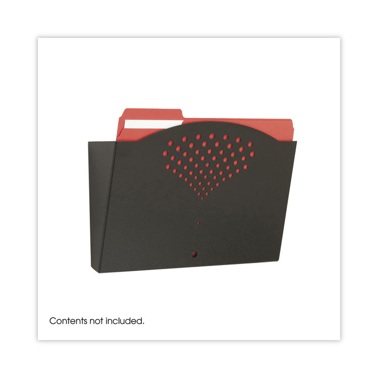 Safco Steel Wall Pocket, Letter Size, 12" x 3" x 9", Black (SAF3170BL)