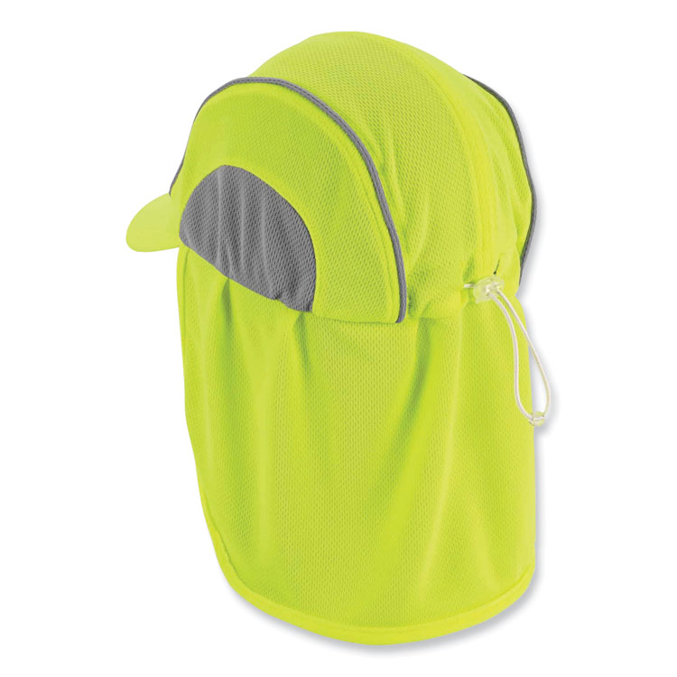 ergodyne Chill-Its 6650 High-Performance Hat Plus Neck Shade, Polyester, One Size Fits Most, Lime (EGO12520)