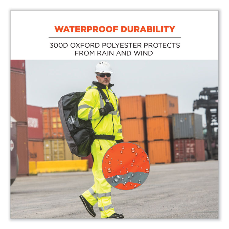 ergodyne GloWear 8915 Class E Hi-Vis Rain Pants, 2X-Large, Orange (EGO24416)
