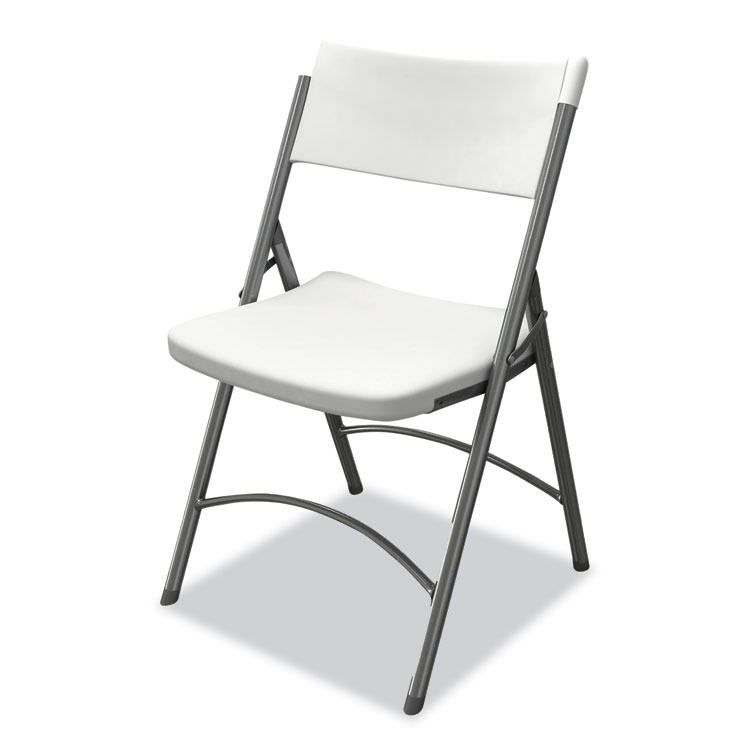 Safco Event Folding Chair 5000 Series, Supports Up to 225 lb, 18" Seat Height, White Seat, White Back, 4/Carton (SAF5000FCWTDG)