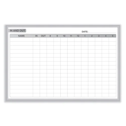 Ghent In/Out Magnetic Whiteboard, 96.5 x 48.5, White/Gray Surface, Satin Aluminum Frame (GHEGRPM301E48)