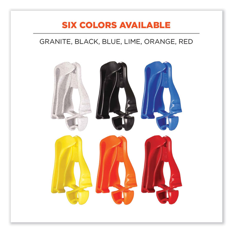 ergodyne Squids 3405 Belt Clip Glove Clip Holder, 1 x 1 x 6, Acetal Copolymer, Lime (EGO19129)