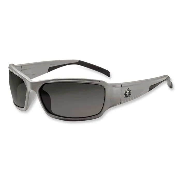 ergodyne Skullerz Thor Safety Glasses, Matte Gray Nylon Impact Frame, Polarized Smoke Polycarbonate Lens (EGO51131)