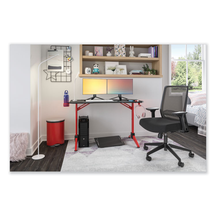 Safco Resi LED Floor Lamp, Gooseneck, 60" Tall, White (SAF1017WH)