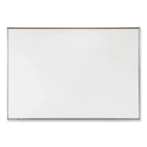 Ghent Proma Magnetic Porcelain Projection Whiteboard with Satin Aluminum Frame, 72.5 x 48.5, White Surface (GHEPRM1464)