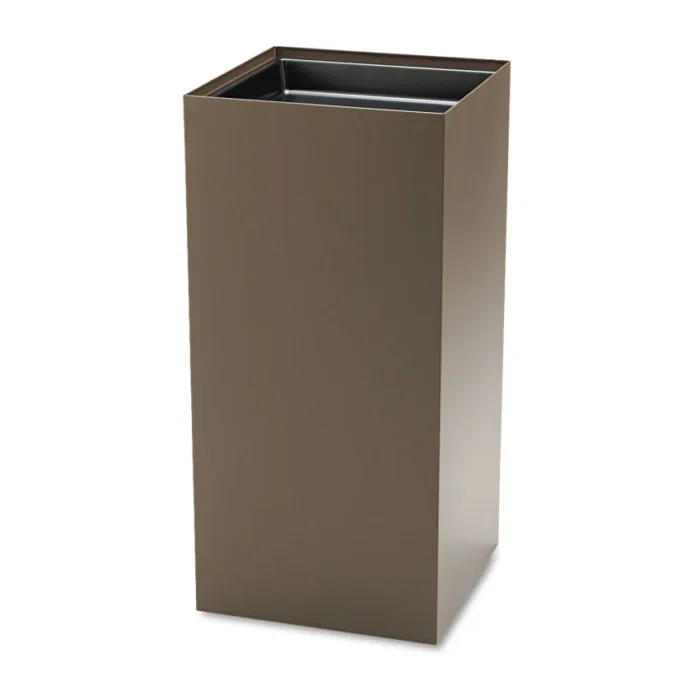 Safco Public Square Recycling Receptacles, 31 gal, Steel, Brown (SAF2982BR)