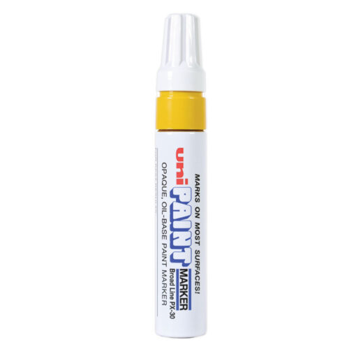 uni-Paint Permanent Marker, Broad Chisel Tip, Yellow (UBC63735)